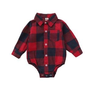 Baby boy plaid bodysuit